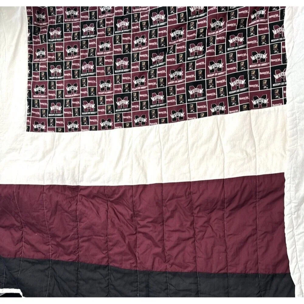 Mississippi State Bulldogs Comforter Bedspread Reversible TWIN College Dorm‎ Bed